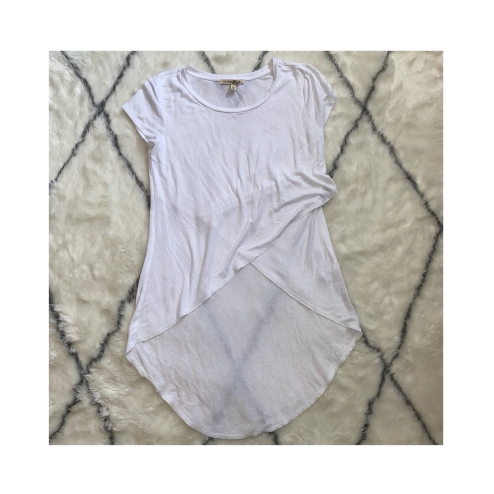 Express Hi Lo Cross Front Tee